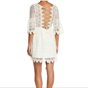 Cream Crochet Overlay Dress
